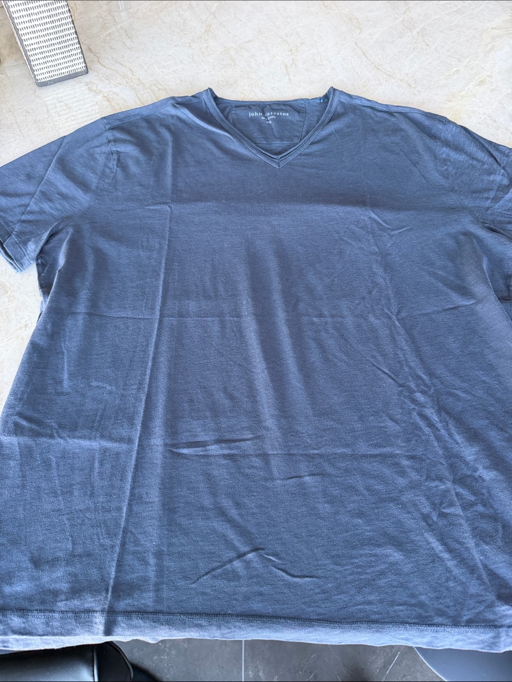 John Varvatos Men's Navy V-Neck Short Sleeve Tee